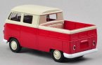1:36 Scale White-red Kids VW Pickup Truck T1 Bus Toy