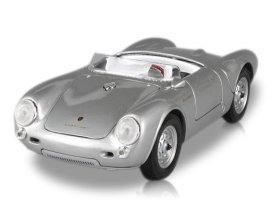 Silver 1:18 Scale Maisto Diecast Porsche 550 A Spyder Model