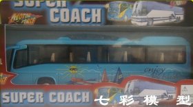 1:43 Scale Kids Blue Pull-back Function Ocean Tour Bus Toy