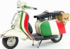 1:8 Scale Retro Italian Flag Tinplate Vespa Scooter Model