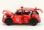 Red 1:32 Scale Fire Engine Kids Diecast Mini Cooper Car Toy