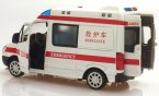 1:32 White-Red Diecast Mercedes Benz Sprinter Ambulance Toy