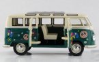 Kids Red / Blue / Green 1:24 Flower Patterns Diecast VW Bus Toy