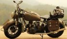 Medium Size Army Green Handmade Tinplate 1943 Harley Davidson