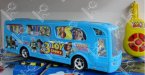 Kids Cartoon Figures Blue / White ABS Plastic Made RC Bus Toy