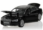 White / Black 1:32 Kids Pull-Back Function Diecast Audi A8 Toy