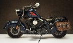 Handmade Deep Blue Large Scale Tinplate 1947 Indian Motorcycle