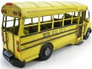 Yellow Iron Made Retro Style Classical Yellow School Bus Model