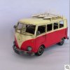 Large Scale Red-white Retro VW Bus Model with Sliding Plate