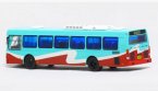 1:76 Blue-Red NO.825 Die-Cast FLXIBLE City Bus Model