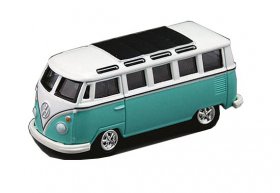 Kids 1:64 Scale Green / Blue / Yellow Diecast VW T1 Bus Toy