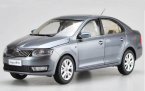 1:18 Scale Cyan / White / Gray Diecast Skoda Rapid Model