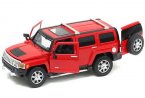 Red / Yellow 1:24 Scale Diecast Hummer H3 Model