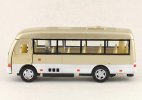 Kids Champagne / Creamy Diecast Toyota Coaster Coach Bus Toy