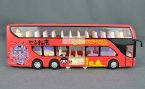 Pull-back Function Kids Red / Green HAPPY Double-decker Bus Toy