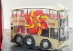 Mini Scale Golden KMB Plastic Dennis Double Decker Bus Model