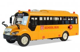 Yellow Kids Sound And Light Plastic School Bus Toy