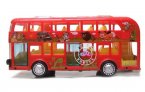 Large Scale Cartoon Figures Red Kids Electric Double Decker Bus