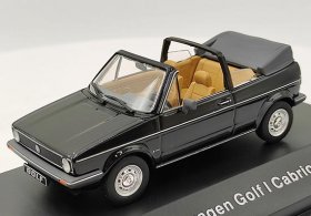 Black 1:43 Scale IXO Diecast VW Golf Mk1 Cabriolet Model
