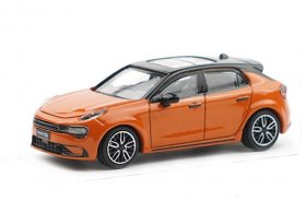 1:64 Black /Blue /Orange Diecast Lynk & Co 02 Hatchback Model