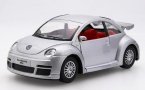 1:36 Silver / Black / Red / Blue Diecast VW New Beetle RSI Toy