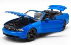 Blue Maisto 1:18 Diecast 2010 Ford Mustang GT Convertible Model