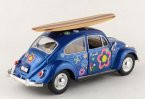 Kids 1:24 Scale Black / Red / Blue Diecast 1967 VW Beetle Toy