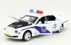 Kids 1:32 Scale Police White Diecast Bentley Mulsanne Toy