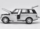 Silver / Black / White 1:18 Scale Diecast Range Rover Model