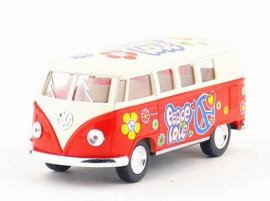 Yellow / Red /Orange /Blue Kids Die-cast 1962 VW T1 Bus Toy