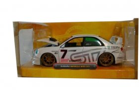 White / Wine Red 1:24 Diecast SUBARU IMPREZA WRX STI Model