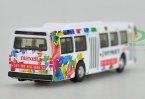 White 1:76 Scale MAXELL AD. Diecast FLXIBLE Bus Model