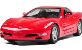 Red / Black 1:24 Scale Welly Diecast 1999 Chevrolet Corvette