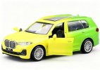 Kids 1:36 Scale Yellow-Green Diecast BMW X7 SUV Toy