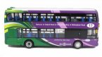 1:76 Scale Purple CMNL Scania NO. 17 Double-Decker Bus Model