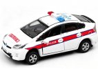 1:64 Scale White-Red Tiny Police Diecast Toyota Prius Model