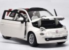 Red / White 1:24 Scale Bburago Diecast Fiat 500 Model