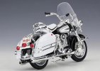 White 1:18 Diecast Harley Davidson 1966 FLH Electra Glide Model