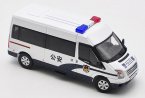 GCD 1:64 Scale White Police Diecast Ford Transit Model