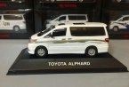 White 1:43 Scale J-collection Diecast Toyota Alphard Model