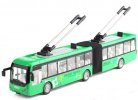 Kid 1:48 Scale White /Green /Red Diecast Articulated Trolley Bus