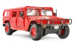 Black / Red MaiSto 1:27 Scale Diecast Hummer H1 Model