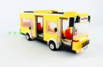 DIY ABS Made Kids Yellow Educational School Bus Toy