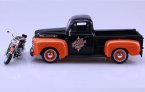 MaiSto Black-Orange 1:24 Scale Die-Cast Ford F1 Pickup Model