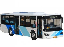 1:64 Blue-White NO.503 Diecast Sunwin City Bus Model