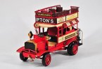 1:18 Scale Red Tinplate MercedesBenz Double Decker Bus Model