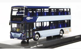 Blue 1:76 Scale CMNL Diecast Scania Double Decker Bus Model