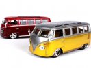 1:32 Scale Red / Golden Bburago Diecast VW Van Samba Model