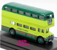 Mini Scale Blue-Green Oxford British Double-decker Bus Model