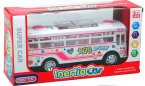 Kids White-Pink Plastics City Bus Toy